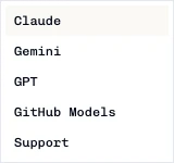 Provider menu in the iKanban Agent panel